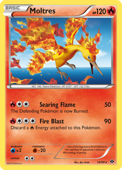 Moltres 14/99 Holo R Next Destinies Pokemon Holo NM/M - Image 1