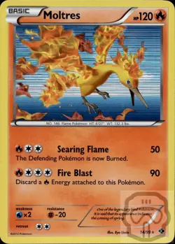 Moltres 14/99 Holo R Next Destinies Pokemon Holo NM/M - Image 3
