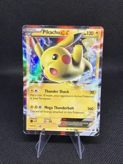 Pokemon TCG Pikachu EX XY174 Black Star Promo Ultra Rare Holo LP-MP - Image 3