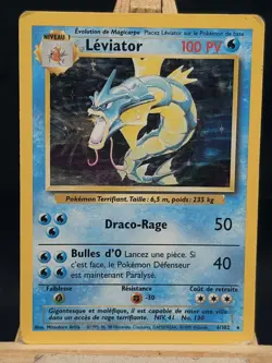 Carte pokemon holo - Leviator 6/102 - Etat : correct - Wizards Set De Base - Image 2