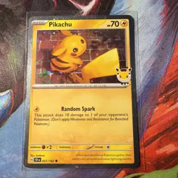 Pokemon TCG Pikachu 051/162 30th Anniversary 2026 Pokemon Day Promo Cosmos Holo - Image 1