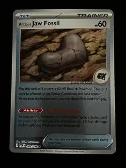 Antique Jaw Fossil 068/088 Reverse Holo Common Perfect Order Pokemon - Near Mint - Image 1