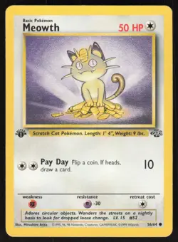 1999 Classic - Jungle Meowth Basic/Common #56 - Image 1