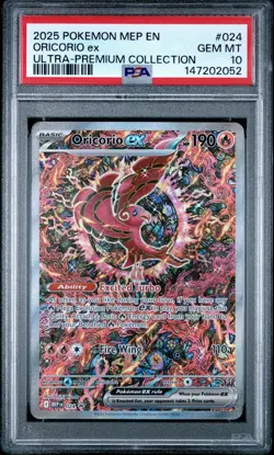 2025 Pokemon MEP EN Ultra Premium Collection #024 Oricorio ex GEM MINT PSA 10 - Image 1