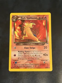 Pokemon TCG Dark Typhlosion Neo Destiny 10/105 Holo Unlimited Holo Rare NM/LP - Image 1