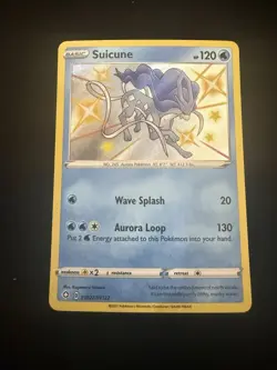 Pokemon Suicune Full Art Holo Shiny Holo Rare SV022/SV122 Shining Fates 120 HP - Image 1