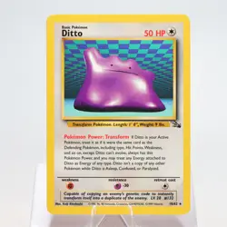 Pokemon TCG - Ditto 18/62 Fossil Rare WOTC - PL Crease - Image 2