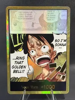 DON!! Card (Luffy) (Gold) One Piece: Adventure on Kami's Island Foil NM - Image 1