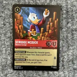 Disney Lorcana Winterspell Scrooge McDuck Eb Scrooge 124/204 Rare Foil NM - Image 1