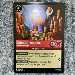Disney Lorcana Winterspell Scrooge McDuck Eb Scrooge 124/204 Rare Foil NM - Image 2