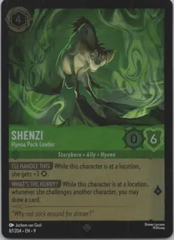 Disney Lorcana Cold Foil - Shenzi - Hyena Pack Leader 87/204 - Fabled (9) - Image 1