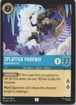 Disney Lorcana Winterspell (11) - Playset (4) #153 Splatter Phoenix - Rejected A - Image 2