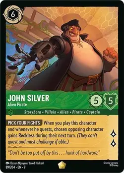 Disney Lorcana TCG - Fabled - John Silver - Alien Pirate 89/204 Legendary - Image 1