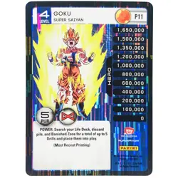 Dragon Ball Z TCG Panini Evolution P11 Goku Super Saiyan Foil Promo Dbz Card - Image 1