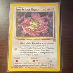 Pokemon Team Rocket's Meowth 18/53 Black Star Promo Promo English Card - Image 1