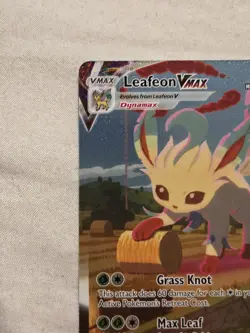 Leafeon Vmax Alt Art Secret Rare 205/203 Evolving Skies Pokemon Card NM - Image 3