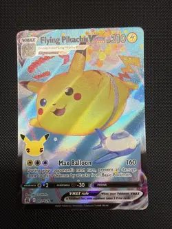Pokemon TCG Flying Pikachu VMAX Celebrations Holo Ultra Rare Card 007/025 - Image 1
