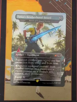 TIDUS'S BROTHERHOOD SWORD - SWORD OF TRUTH AND JUSTICE FOIL - MTG - NM/M - Image 1