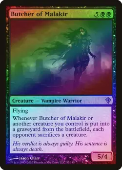 Butcher of Malakir FOIL Worldwake PLD Black Rare MAGIC MTG CARD ABUGames - Image 1