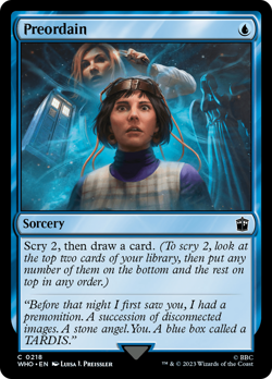 Preordain (218) FOIL Doctor Who PLD Sorcery Common MAGIC GATHERING CARD ABUGames - Image 1