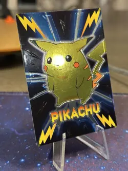 1999 Pokemon Meiji Promo Foil Japanese Embossed Pikachu LP - Image 1