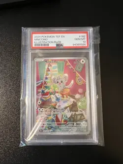 2024 POKEMON TEMPORAL FORCES MINCCINO ILLUSTRATION RARE 182/162 GEM MINT PSA 10 - Image 1