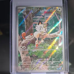 Pokemon Meowth Illustration Rare Holo 106/094 Phantasmal Flames 70 HP - Image 1