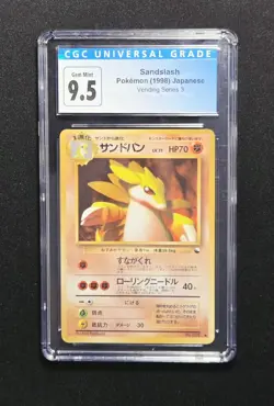CGC 9.5 Gem Mint 1998 Pokemon Sandslash No.028 Rare Vending Series 3 Blue Label - Image 1