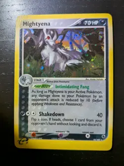 Mightyena Holo ex Ruby and Sapphire 10/109 Pokemon LP+ *Swirl* - Image 3