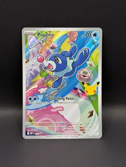 Popplio 045 BLACK STAR PROMO HOLO First Partner Illustration Collection Pokemon - Image 4