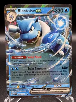 Blastoise ex 009/165 Double Rare 151 Pokemon Holo Near Mint - Image 1