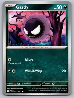 Gastly 055/091 Common Paldean Fates Pokemon Near Mint - Image 1