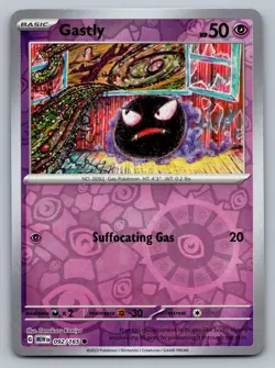 Pokemon TCG SV: Scarlet & Violet 151 Gastly 092/165 Reverse Holo - Image 1