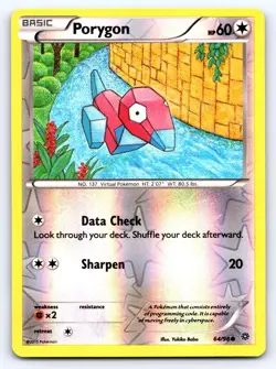 Porygon 64/98 Common Ancient Origins Pokemon Reverse Holo Lightly Played - Image 1