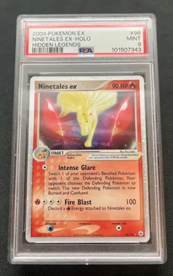 2004 POKEMON EX HIDDEN LEGENDS #96 NINETALES EX-HOLO PSA 9 - Image 1