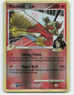 2009 Pokemon, Supreme Victors, #2/147 Blaziken FB, Reverse Holo Rare - Image 1
