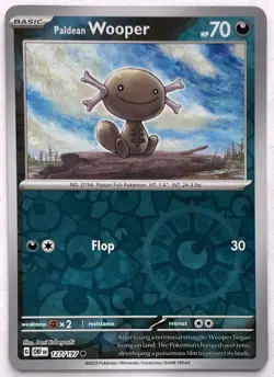 Paldean Wooper 127/197 Common Obsidian Flames Pokemon Reverse Holo LP - Image 1