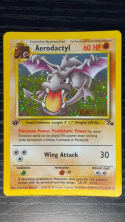 Pokemon TCG GOLD STAMP Aerodactyl Prerelease Promo Holo Foil Near Mint European - Image 2