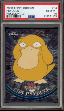 Pokemon Topps Chrome Psyduck #54 PSA 10 Gem Mint - Image 1