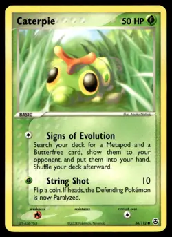 EX-NM FireRed & LeafGreen Caterpie Common 56/112 2004 Pokemon TCG - Image 1