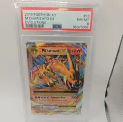 Pokemon TCG M Charizard EX 13/108 Evolutions 2016 PSA 8 - Image 1