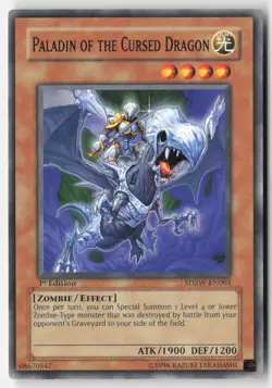 Yugioh - Paladin of the Cursed Dragon SDZW-EN003 1st Edition - Structure Deck: Z - Image 1
