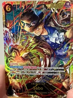 One Piece SABO Carrying On His Will, OP13-120 Secret Rare SEC English NM - Image 1