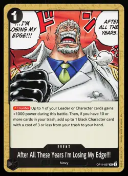 After All These Years I'm Losing My Edge!!! OP11-097 One Piece NM - Image 1