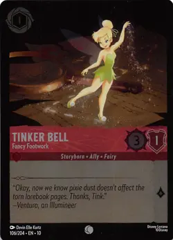 Tinker Bell Fancy Footwork Foil 106/204 Whispers in the Well Disney Lorcana - Image 1