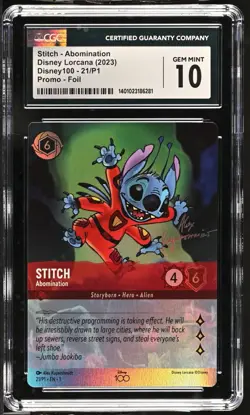 Disney Lorcana GRADED Stitch Abomination 21 Disney 100 Promo GEM MINT 10 CGC - Image 1