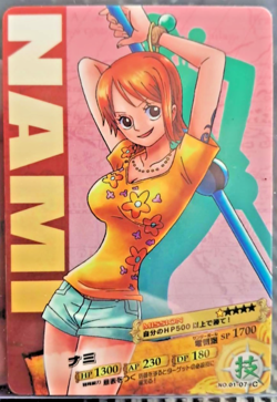 2011 BANDAI AR FORMATION Carddass NAMI HOLO 01 07 ONE PIECE RARE VINTAGE CARD - Image 1