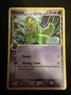 Pokemon TCG Treecko Crystal Guardians 68/100 Reverse Holo Stamped LP Card - Image 1