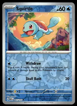 Pokemon TCG SV: Scarlet & Violet Promo Cards #007/165 Squirtle (Cosmos) NM - Image 1