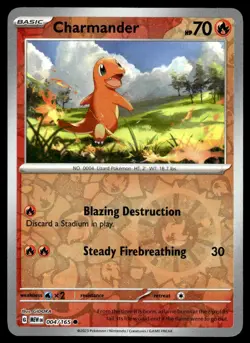 Pokemon TCG SV: Scarlet & Violet Promo Cards #004/165 Charmander (Cosmos) NM - Image 1